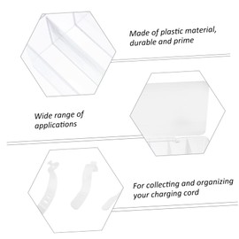 Operitacx Cable Management Box Cord Organizer with Cable Ties Dustproof Design for Efficient Cable Storage for Home Office Use Compartments