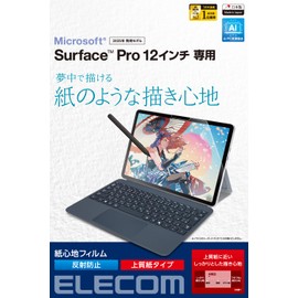 Elecom TB-MSP25FLAPL Surface Pro 12-Inch Film Paper Texture Fine Paper Type Anti-Glare Easy to Apply, Repositionable, 12-Inch Film