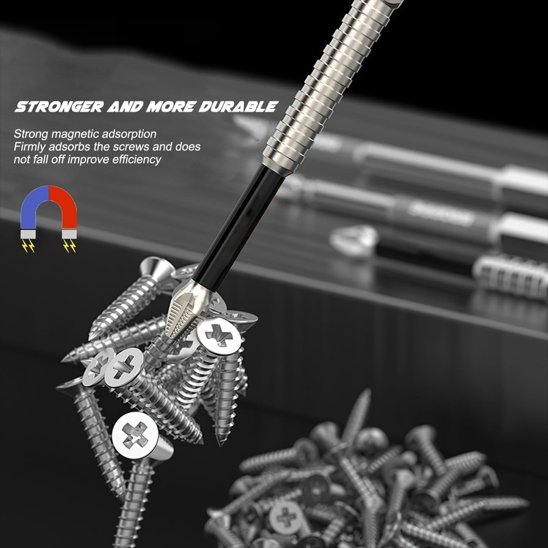 High Magnetic Screwdriver Drill Bit Set, 6PCS Anti-Slip Magnetic Drill