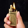 Laicengo Vintage Trench Lighter Kerosene Copper Lighter, Windproof Brass lighters