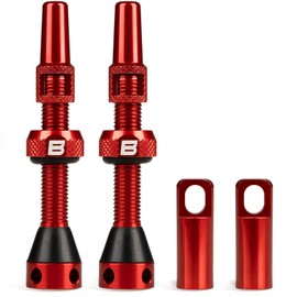 BWSHLF Tubeless Presta Valve Stem 40/44/55/60/65/80/100 mm, Super Light Alloy Presta Valve Stem Kit with Valve Core Remover Tool and Valve Stem Caps - Multiple Color and Size Options(Pair)