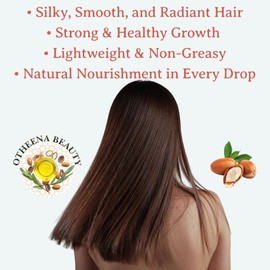 OTHEENA BEAUTY Argan Oil Hair Serum, 100% Pure Argan Oil for Frizzy Control Dry Damage, Repair, Shine Smoothing Strengthening & Nourishing, 3.38 Fluid Ounces