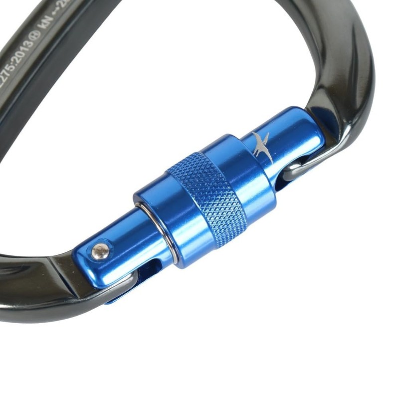 roc'Teryx RTAF843KW Mountain Climbing Carabiner HMS Midi Screw Gray (Blue