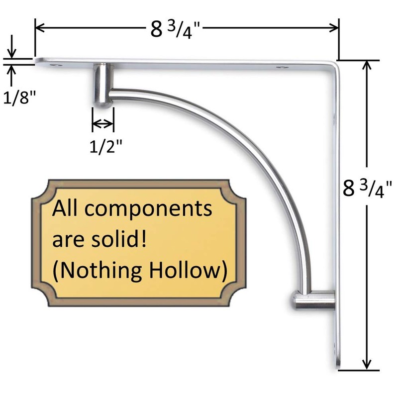 Decorative Contemporary Shelf Brackets - 8 3/4" x 8 3/4"