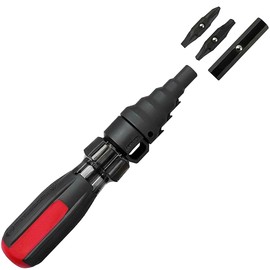 Fortool 48-22-2870 7-in-1 Conduit Reamer For Milwaukee Tools Replacement, Rubber Reamer For 1/2'' Through 1'' Conduit, With Bits, Nut Drivers & ID Markings