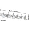 PRESDE 6-Light Crystal Bathroom Lights Fixtures Chrom Modern Wall Lighting