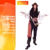 Skeleteen Faux Leather Pirate Hat - Brown Distressed Leather Colonial