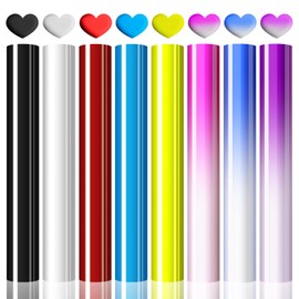 Souarts Plotter Film Textile Vinyl Colour Changing with Light, Foam 3D Flock Film for Plotter Vinyl Film Transfer Paper for Iron-On Plotter for DIY T-Shirt Craft Leather