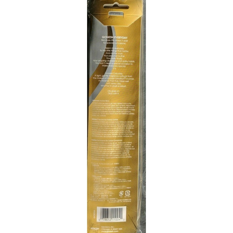 GONESH Vanilla Incense Stick 20Ct,,4 packs total 80ct