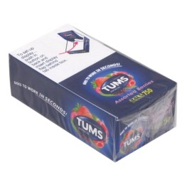 Tums Antacid Extra Strength 750, Assorted Berries, 12 Rolls Per Pack - 12 Count