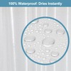 YellyHommy Clear Waterproof Plastic Snap in Shower Curtain Liner Replacement