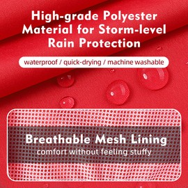 MANON ROSA Dog Raincoat Waterproof & Quick-Drying Puppy Rain Coat with Hood and Leash Hole Cute Hooded Rain Poncho Gear Clothes for Small Medium Large Dogs (Dinosaur,X-Small)