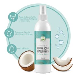 Tónico Facial Coco Con Ácido Hialurónico Hidratante 500 Ml Momento De Aplicación Día/noche Tipo De Piel Todo Tipo De Piel