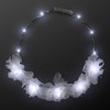 White Light Up Flower Crown Headband for Festivals with Cool