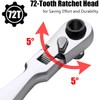 Bestgle 2 in 1 Mini Ratchet Wrench Screwdriver, 72 Teeth
