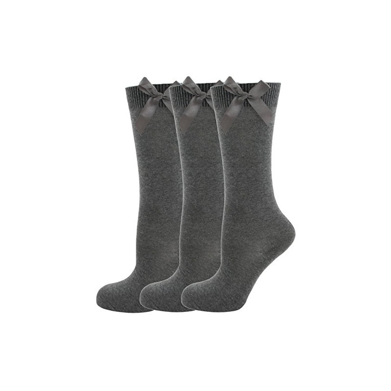 RJM 3 Pack Girls Knee High Socks with Bow 3
