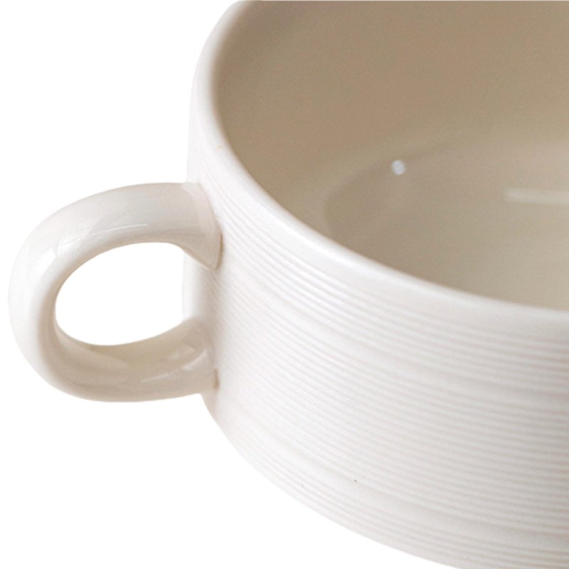 FAQQI Soup and Sandwich Plate Combo – Ceramic Soup and