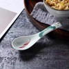 Ceramic Soup Spoons set, Chinese Style Glaze Porcelain Rice Spoons,