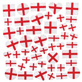 Baker Ross FX996 England Flag Foam Stickers - Pack of 200, St Georges Cross Stickers for Kids Crafts and Cards
