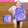ZLYERT 3Pcs Backpack for Girls, 16.5" Seahorse Backpacks Set for