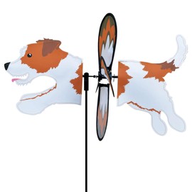 Premier Kites Petite Spinner Jack Russell – Whimsical Wind Spinner for Yard & Garden, Durable Weather-Resistant Fabric, Easy to Assemble, Outdoor Decor for Patios, Lawns, & Fairy Lovers