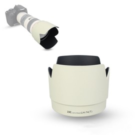 JJC ET-74 Reversible Lens Hood Shade Bayonet for Canon EF 70-200mm F4 L IS USM & Canon EF 70-200mm F4L USM Lens, Replaces Canon ET-74 Lens Hood - White