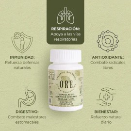 Aceite De Oregano Ore, 65 Capsulas Cu Kit 2 Frascos                                                                                                   