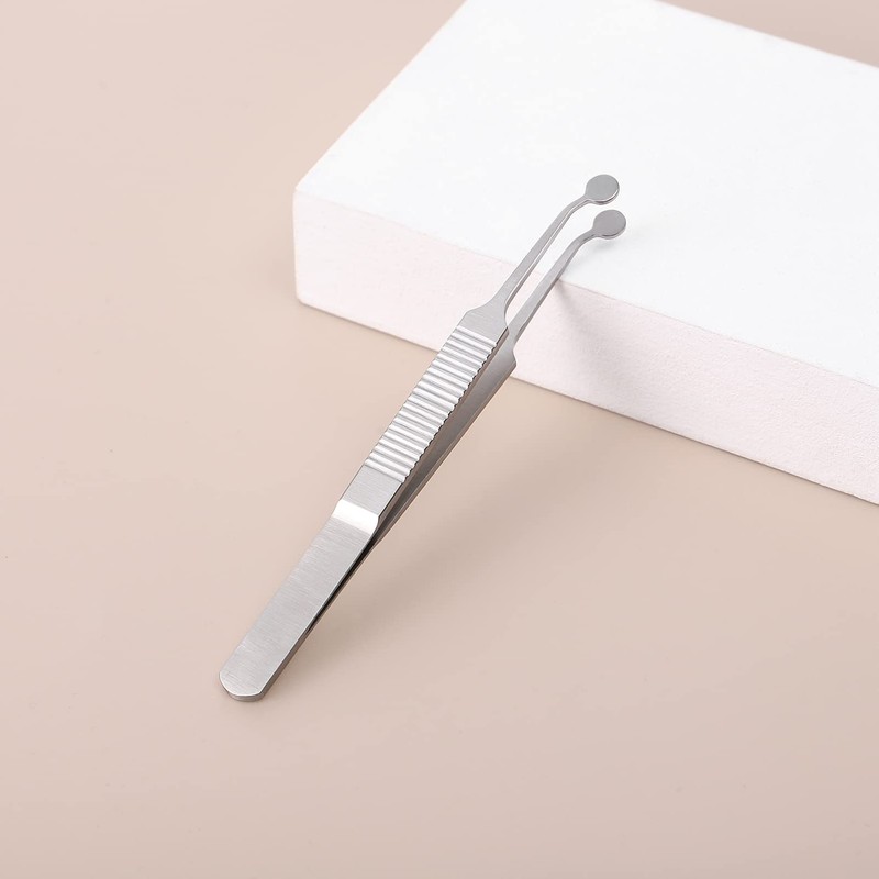iplusmile Meibom Stainless Steel Tweezers Eyelid Massage Tweezers Microscope Ophthalmic