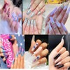 Natural Coffin Acrylic Nails-500pcs Half Cover Nails Coffin Shaped Ballerina
