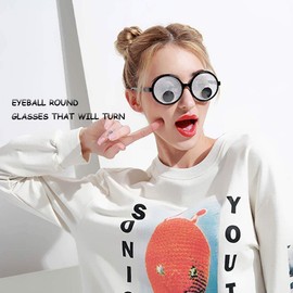 EPRHAY Googly Eyes Glasses Funny Googly Eyes Glasses Eye Glasses Joke Glasses Comedy Party Birthday Party Fancy Dress for Spoof Costume Party Photo Props