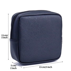 AGBIADD Makeup Bag Travel Cosmetic Case Toiletry Bag with Zipper, Portable Make Up Organizer Traveling Compact Car Bag for Essentials (Black)