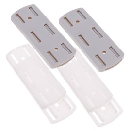 SEWACC 2Pair Wall Mounted Extension Socket Holder Punch Socket Fixer for Power Strips Durable and Easy to Install Plug Board Storage Hooks Compatible with Smooth Surfaces Random