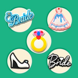 BFWRGUO 10Pcs Bride Shoe Charms, Wedding Charms Pack for Shoe Decoration