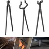 Blacksmith Tools Tongs Set Includes Flat Tongs, Bolt Tongs, Blade