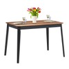 Giantex Wood Dining Table, Rectangular Kitchen Table, Modern Home Furniture