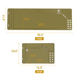 OneTigris Gun Cleaning Mat Rifle Pistol Gun Mat with Magnetic Dots, Non-Slip Oil Resistant Brown (36.0" x10.4")
