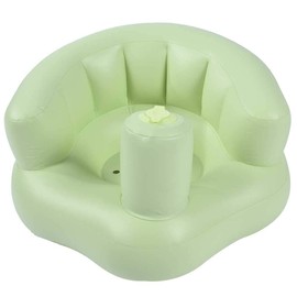 Longzhuo Baby Bath Seat Inflatable Stool Infant Chair Baby Inflatable Sofa Baby Built-in Pump Bath Seat Household Multipurpose Children's Bath Training Sofa Portable Baby Play Sofa (Green)