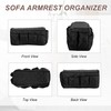 sourcing map 2 Pcs Recliner Armchair Caddy, Couch Armrest Organizer