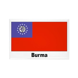 CafePress Burma Burmese Myanmar Flag Rectangle Magnet, 3"x2" Refrigerator Magnet