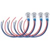 4 sets of common anode round LEDs, 10 mm pre-wired