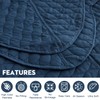 DaisyHuang Botanical Bedspread Full Size - Leaves Pattern Stitching Quilt