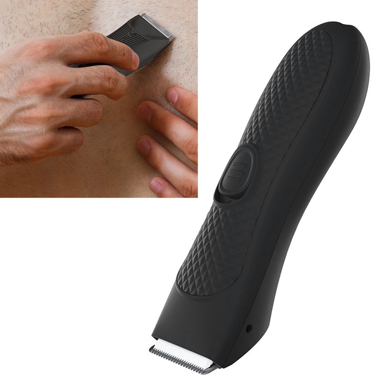Electric Groin Hair Trimmer Waterproof Safety USB Charging Body Hair