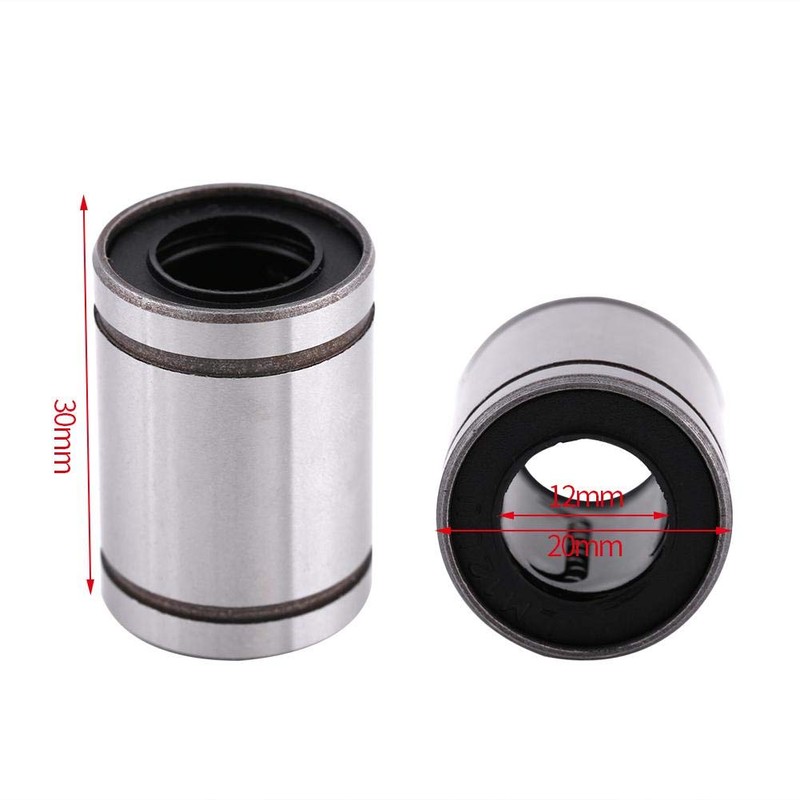 Akozon LM12UU Linear Motion Bearing, 10 Pieces Linear Motion Ball