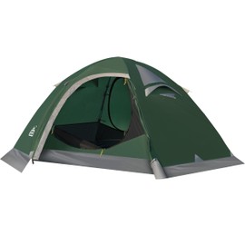 Camppal 2 Person Backpacking Tent, Waterproof 4 Season Tent, Windproof Rainproof Cold Weather Winter Tent for Camping, Hiking, Hunting, Motorbiking, Cycling - Green