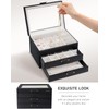 V-LAFUY Jewelry Boxes with Glass Lid, Jewelry Boxes for Women