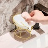 Volumoon Soap Dish with Drain, Leaf Shape Soap Dish, Self-Draining