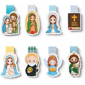 Separadores de Libro Magnéticos Religiosos | Marcadores de Página para Biblia y Lectura | Bookmarks Magnéticos Decorativos | Set de Separadores de Libros