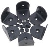 E-outstanding Right Angle Nylon Corner Bracket 6PCS 2x2 Inch Black