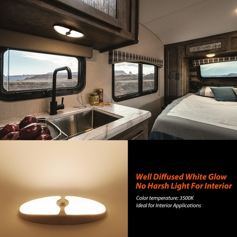 Dream lighting RV Light Interior 12V LED Ceiling Dome Light