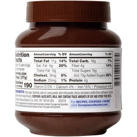 Peanut Butter & Co. Hazelnut Spread, Milk Chocolatey Hazelnut, Gluten Free, 13 Oz 6 Count (Pack of 1)